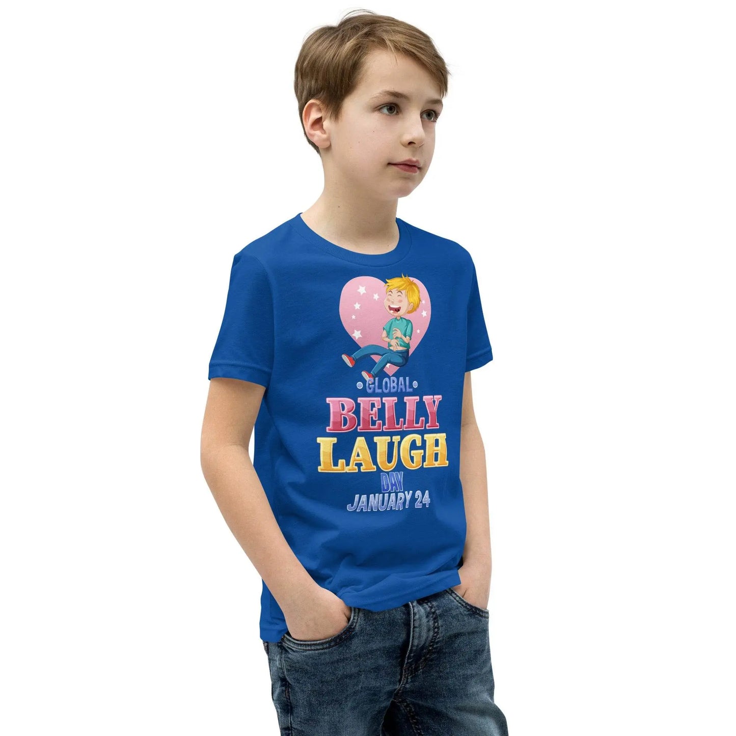 Youth Short Sleeve Blue T-Shirt - IVORYNN