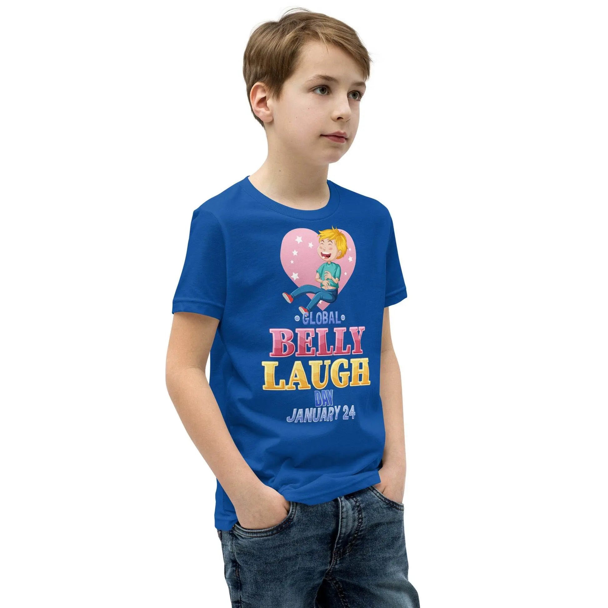 Youth Short Sleeve Blue T-Shirt - IVORYNN