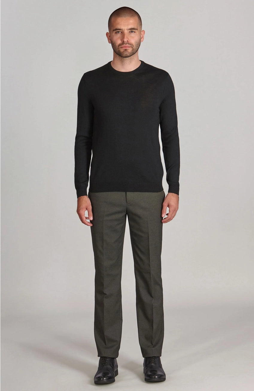 Premium Extra Fine Merino Wool Black Sweater