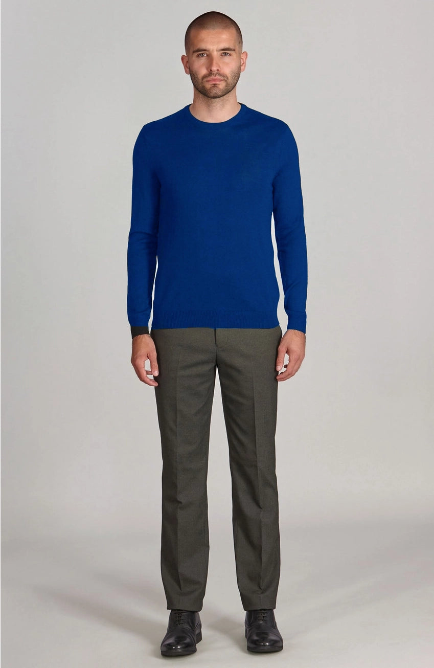 Premium Extra Fine Merino Wool Indigo Blue Sweater