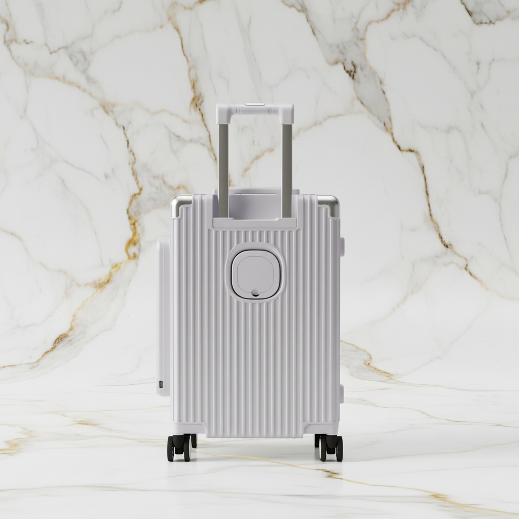 الحقيبة باللون #a7a1b7 - منظر خلفي