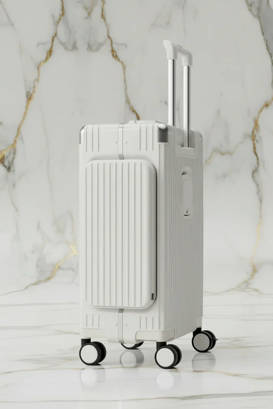 الحقيبة باللون #a7a1b7 - منظر جانبي