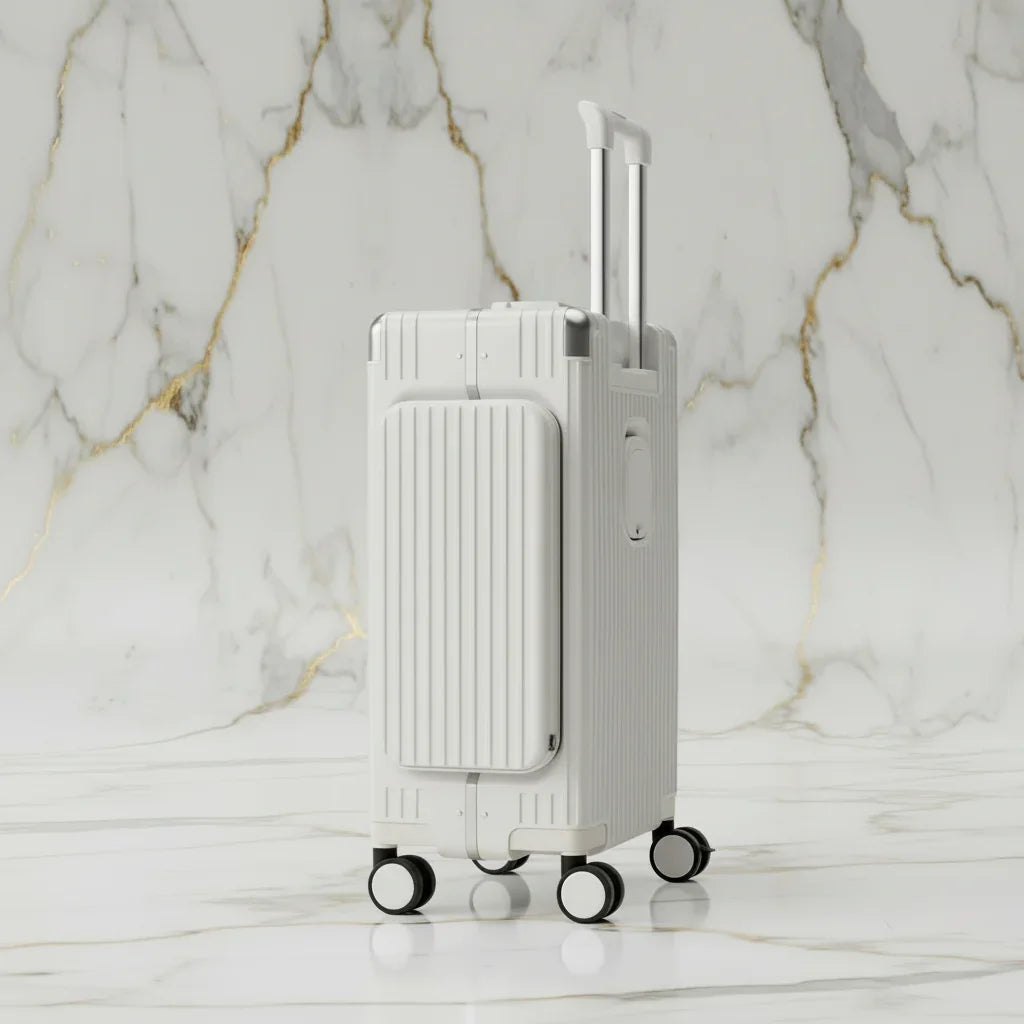 الحقيبة باللون #a7a1b7 - منظر جانبي