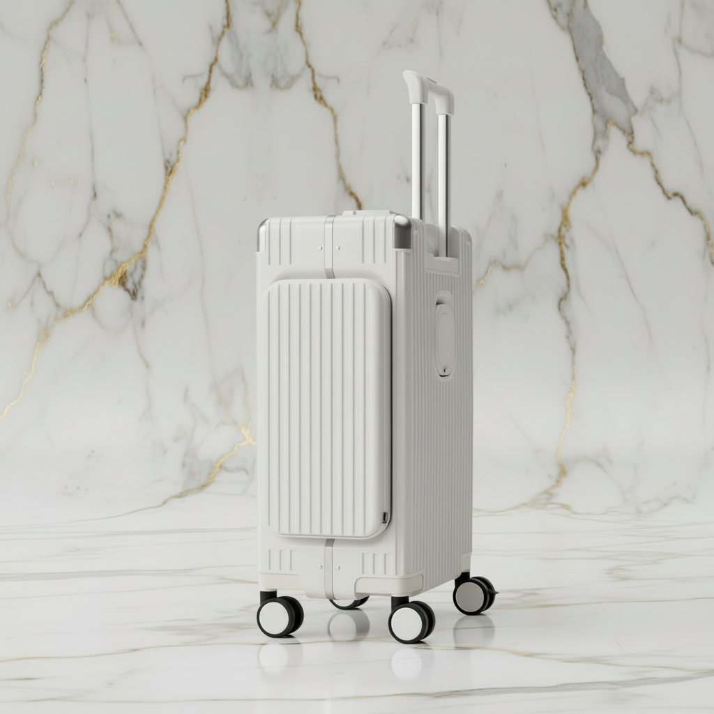 الحقيبة باللون #a7a1b7 - منظر جانبي