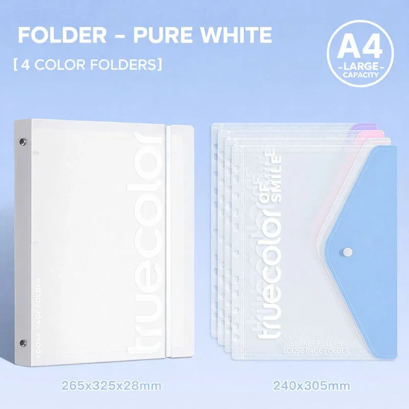 A4 Loose-Leaf Folder Information Book Transparent