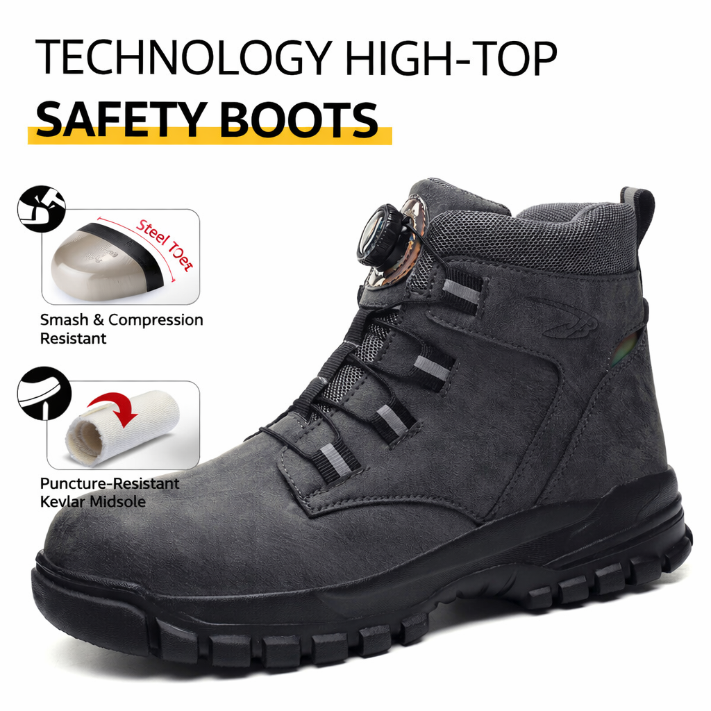 Comfortable High Top Gray Hiking Shoes