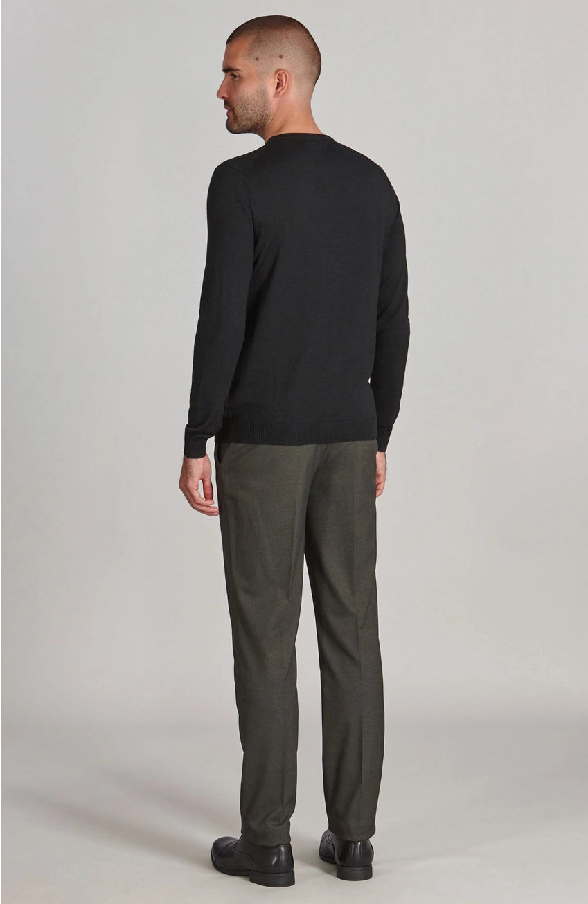 Premium Extra Fine Merino Wool Black Sweater