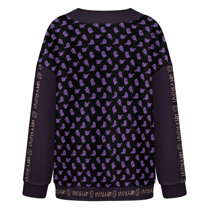 Halloween Ghost Drop Shoulder Knitted Eerie Black Cardigan