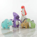 All dinosaurs collection on marble