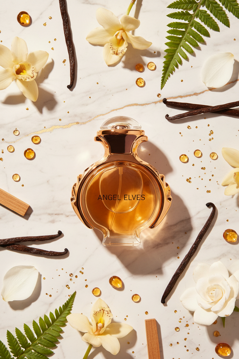 Angel Elves Orange - Gold Flat Lay