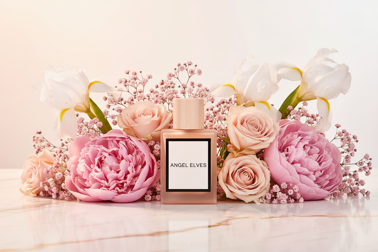 Angel Elves Peach - Floral Landscape