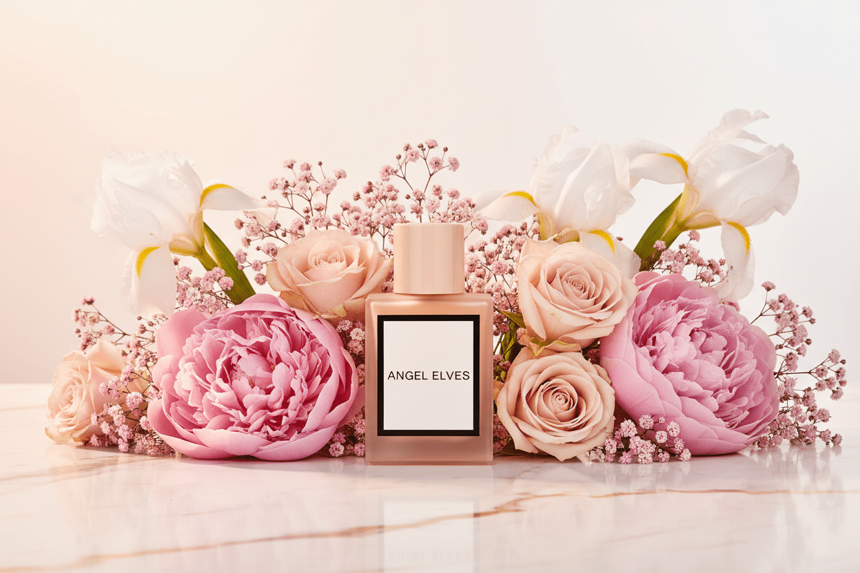 Angel Elves Peach - Floral Landscape