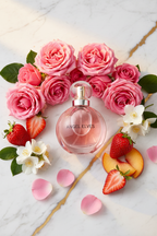 Angel Elves Round - Marble Roses Fruits