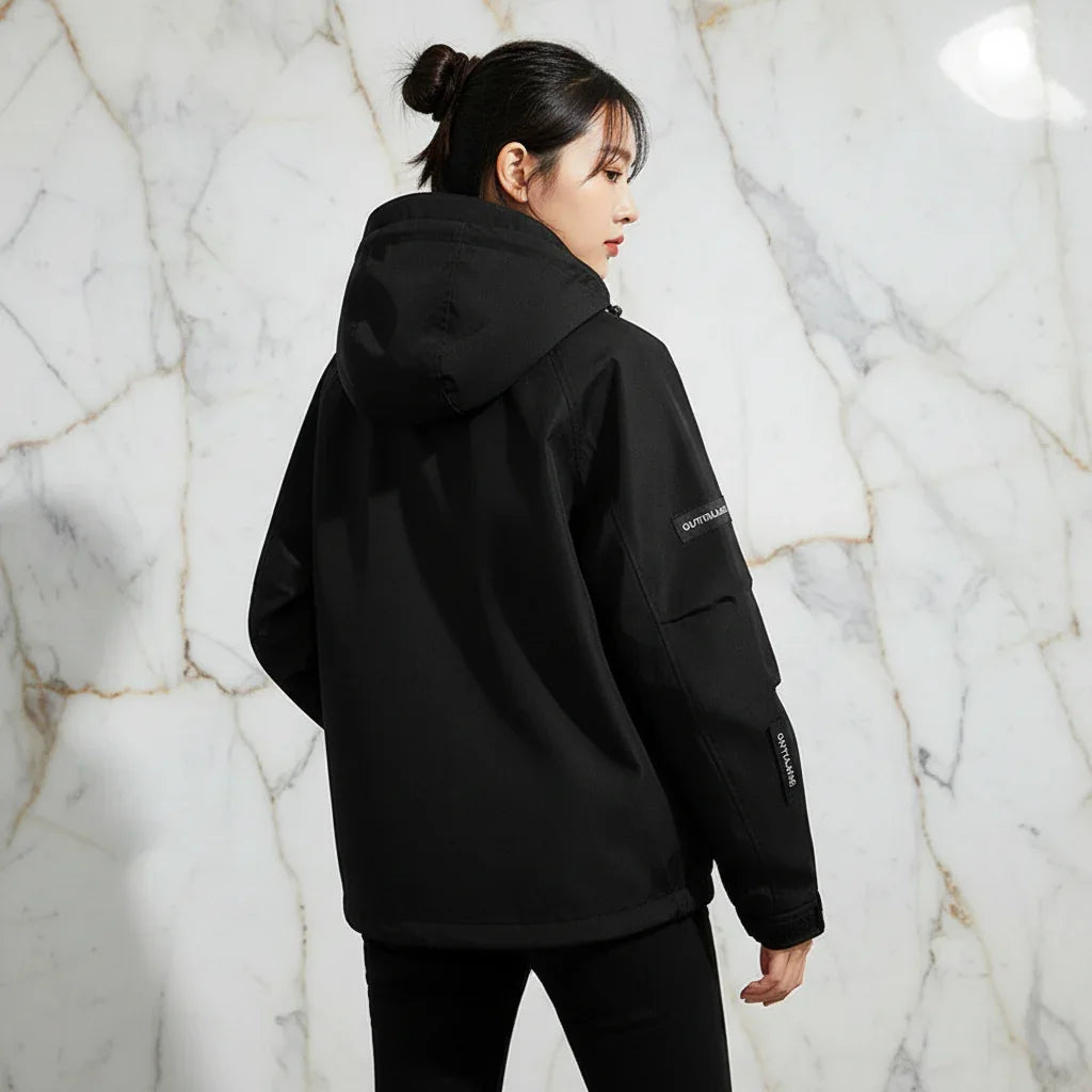 Angled back view