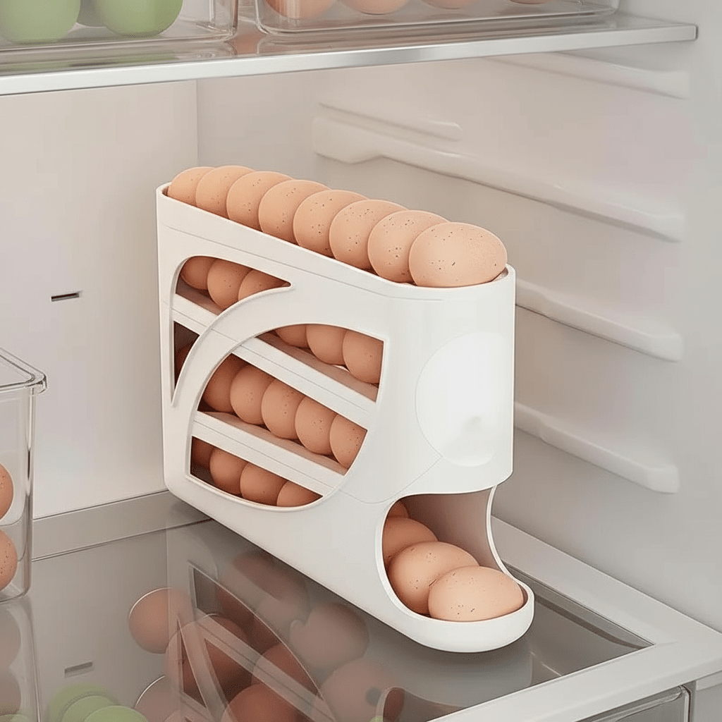 Multi-Layer Refrigerator Rolling Egg Rack