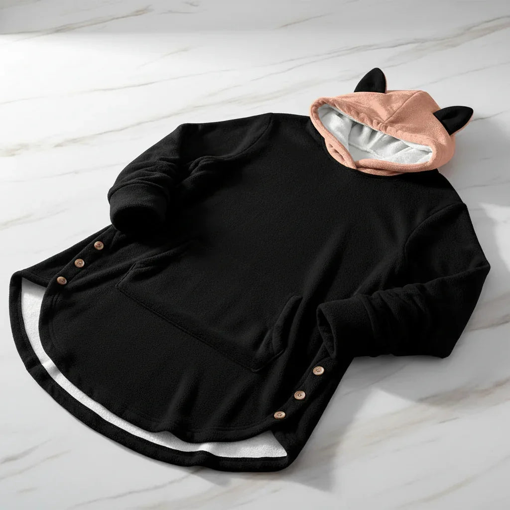 Artfully styled three-quarter angle