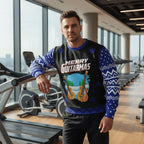 Athletic man leaning against gym equipment