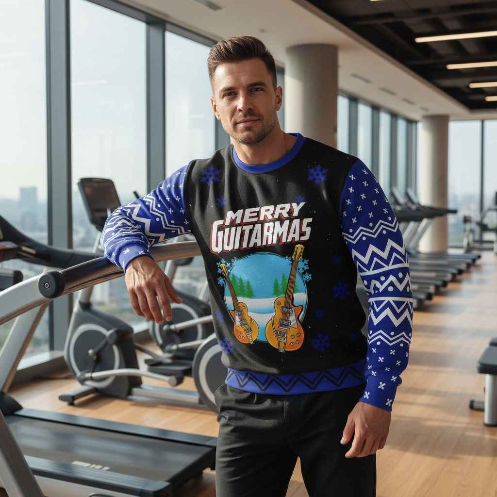 Athletic man leaning against gym equipment