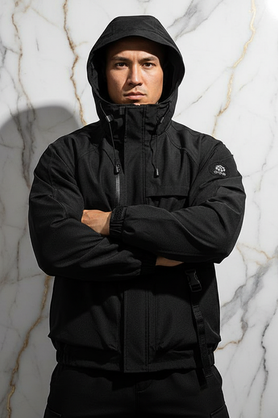 Athletic stance with arms crossed