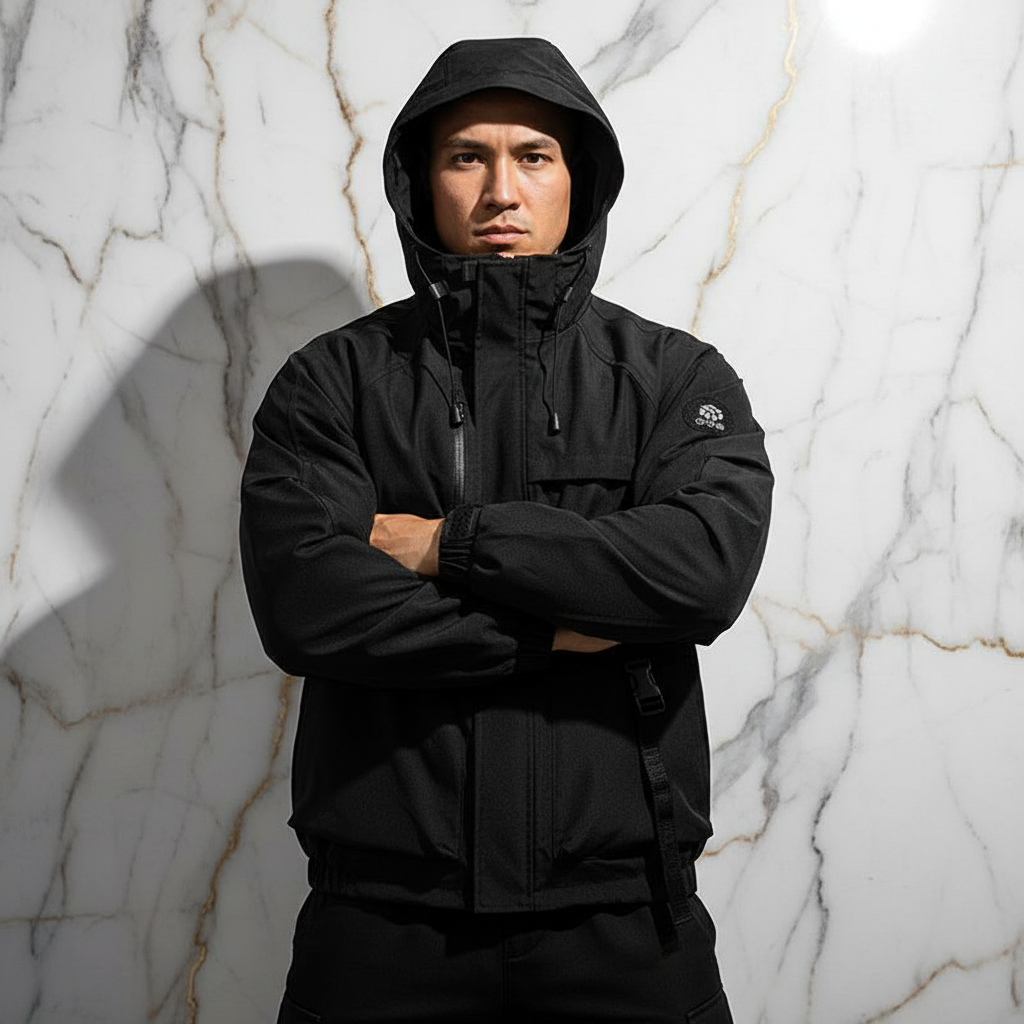 Athletic stance with arms crossed