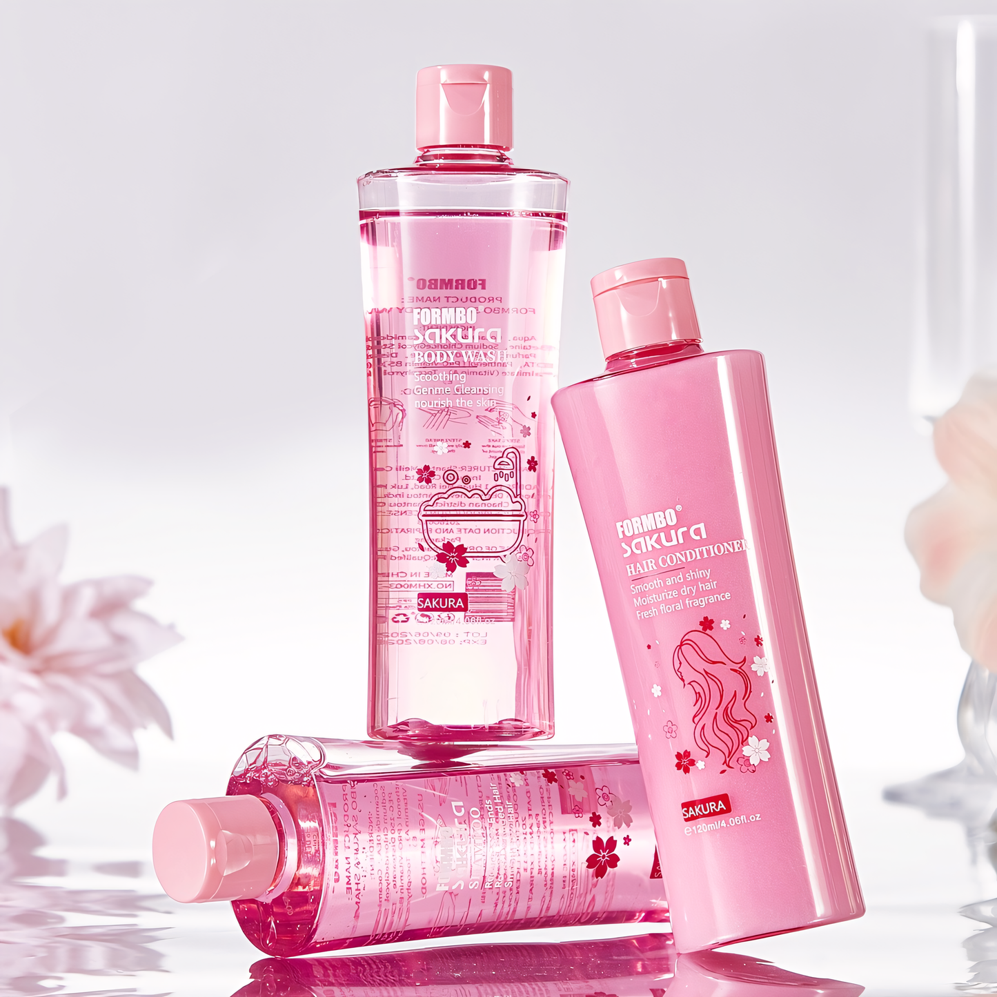 Cherry Blossom 3-in-1 Bath Set