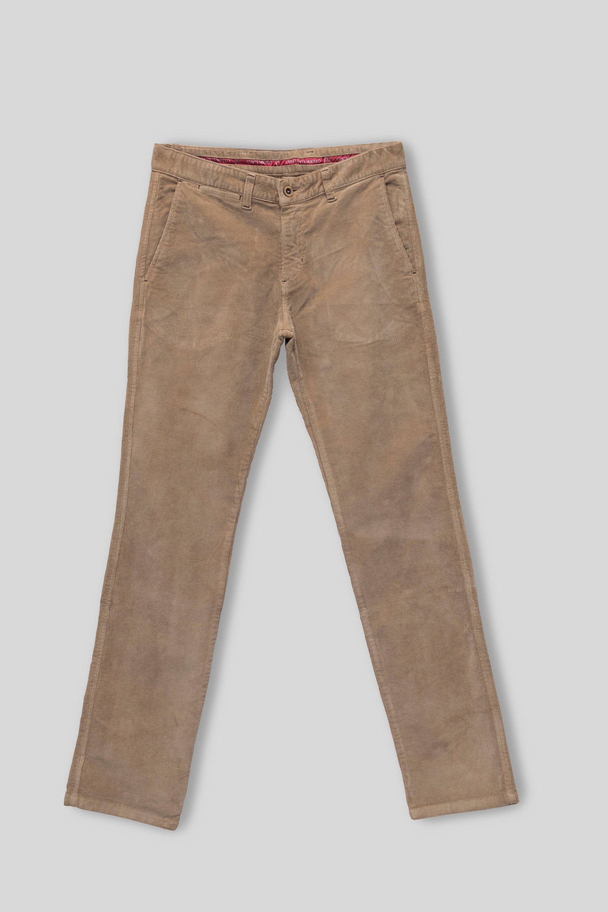 Premium Men's Beige Corduroy Trousers: Comfortable, Stylish, 97% Cotton Blend