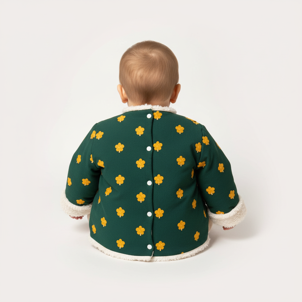 Baby back view studio shot