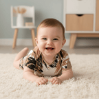 Baby Bodysuit - Close Up on Rug
