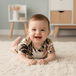 Baby Bodysuit - Close Up on Rug