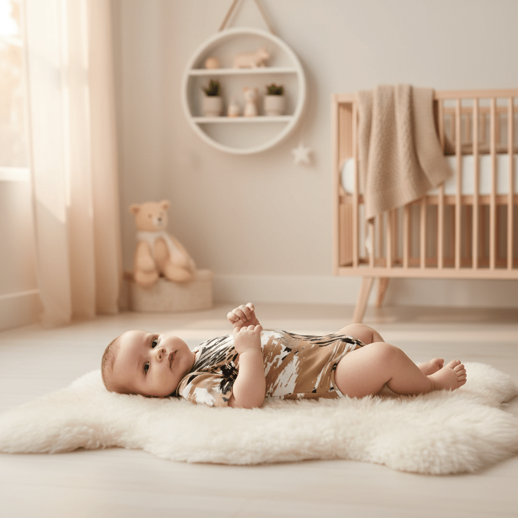 Baby Bodysuit - Lying on Blanket