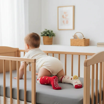Baby boy back view crawling