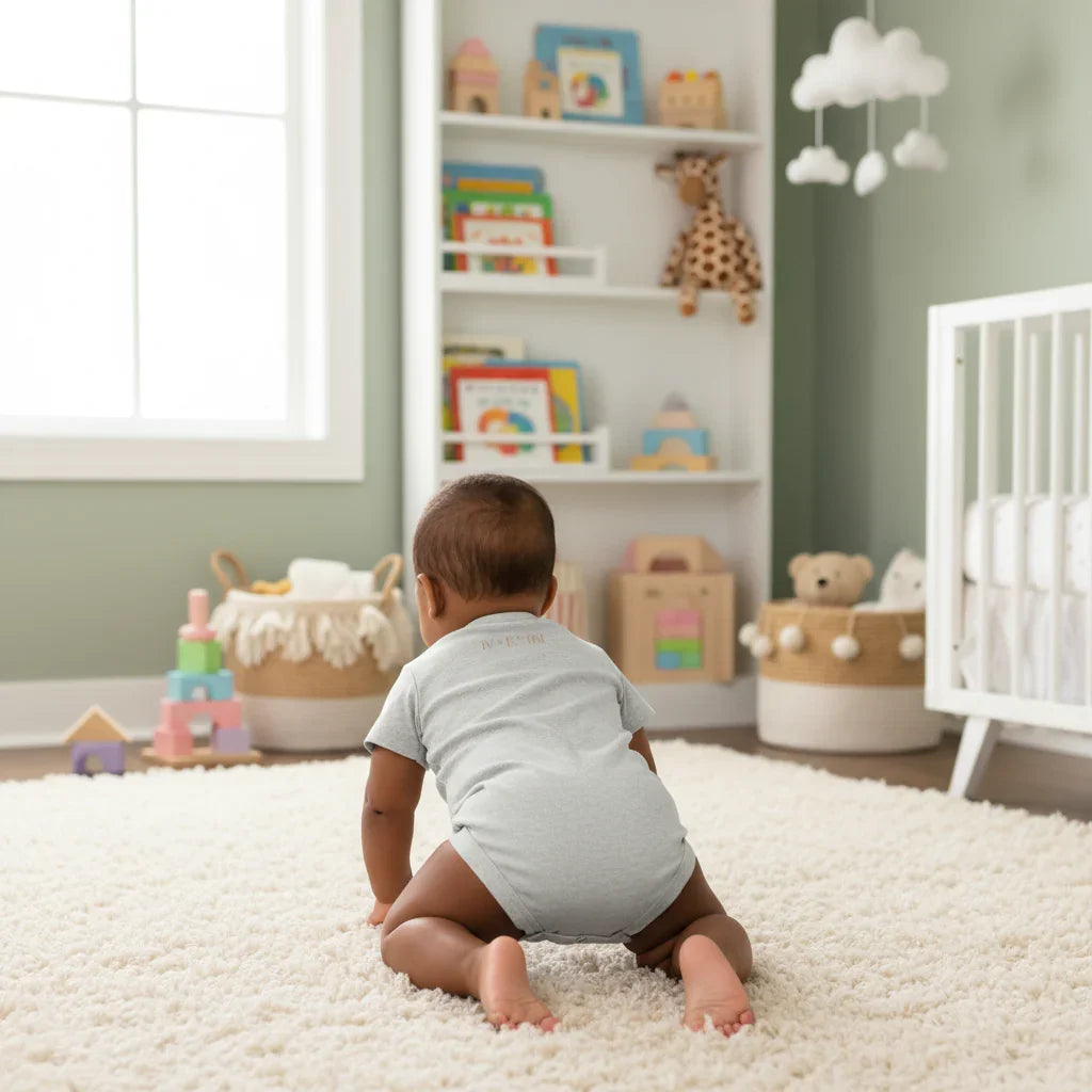 Baby Boy - Back View in Children's Room 1