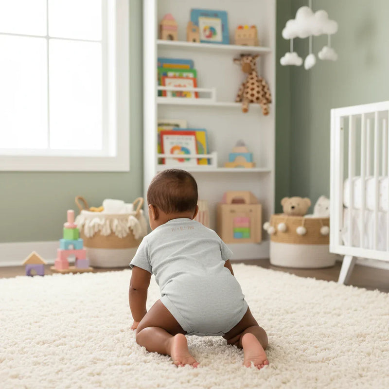 Baby Boy - Back View in Children's Room 1