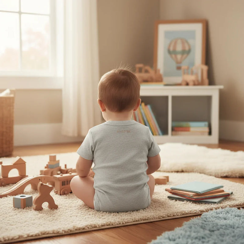 Baby Boy - Back View in Children's Room 2