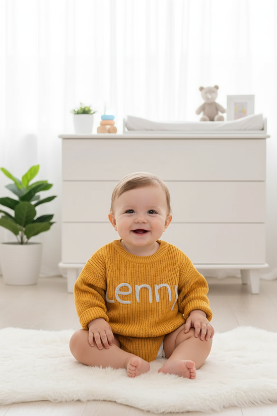 Baby boy in luxury nursery