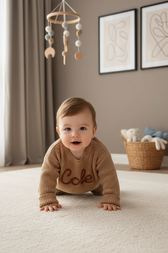 Baby boy in nursery - crawling