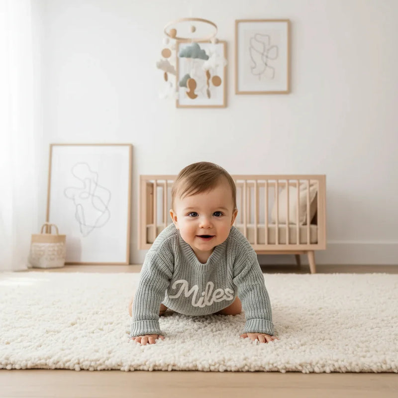 Baby boy in nursery - crawling