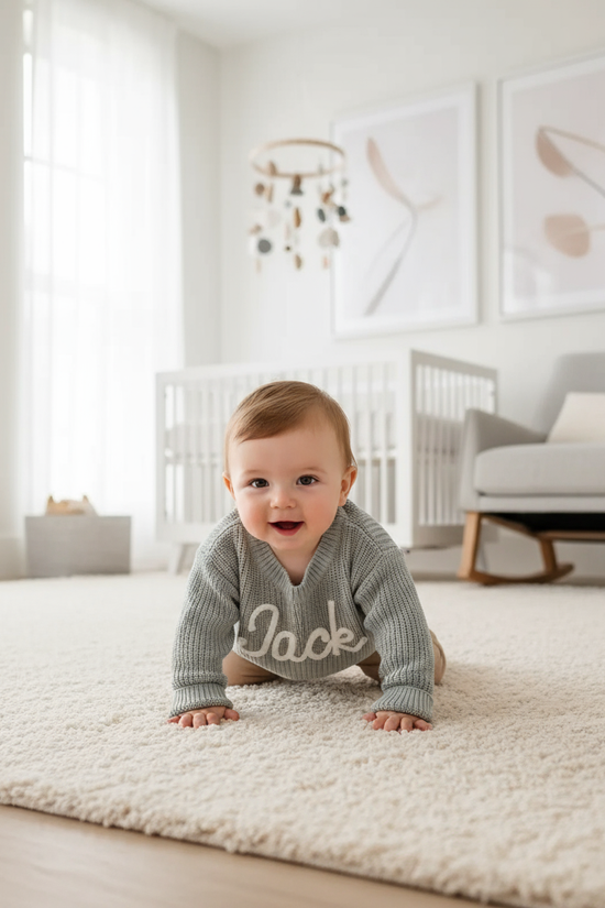 Baby boy in nursery - crawling