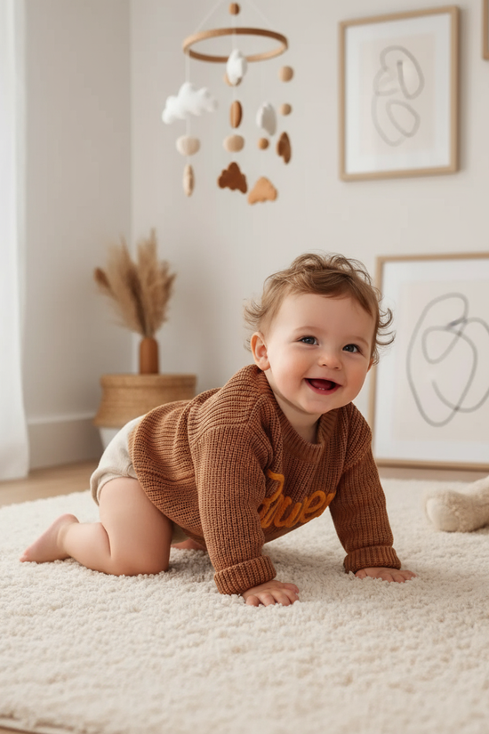 Baby boy in nursery - crawling