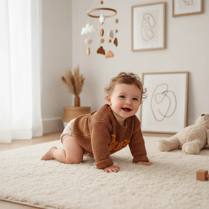 Baby boy in nursery - crawling