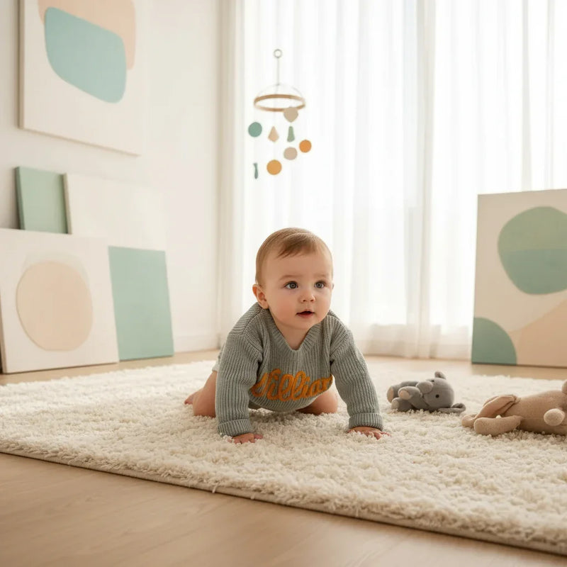 Baby boy in nursery - crawling