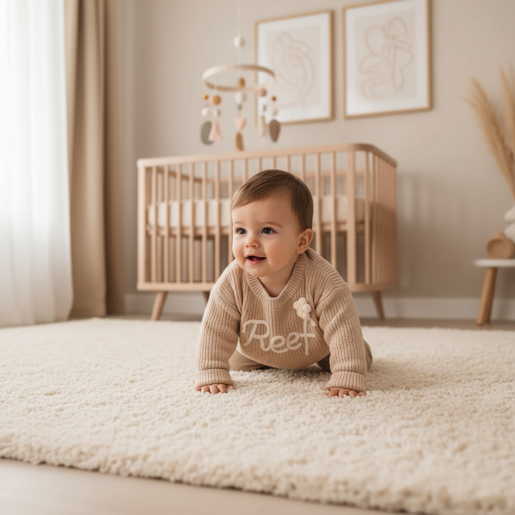 Baby boy in nursery - crawling