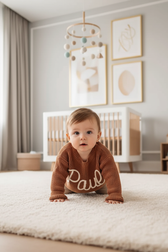 Baby boy in nursery - crawling