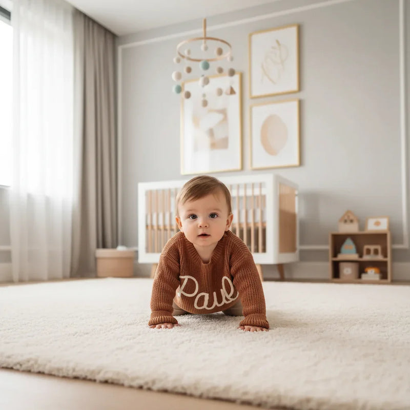 Baby boy in nursery - crawling