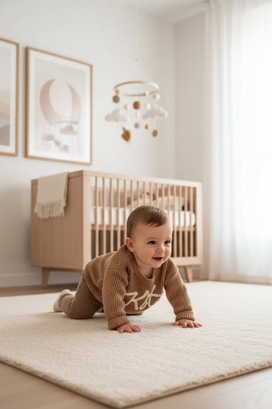 Baby boy in nursery - crawling