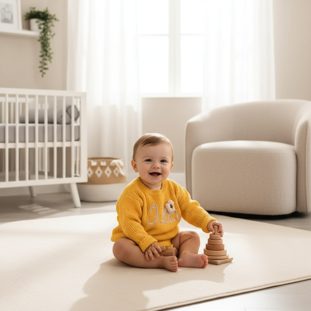 Baby boy in nursery - playing