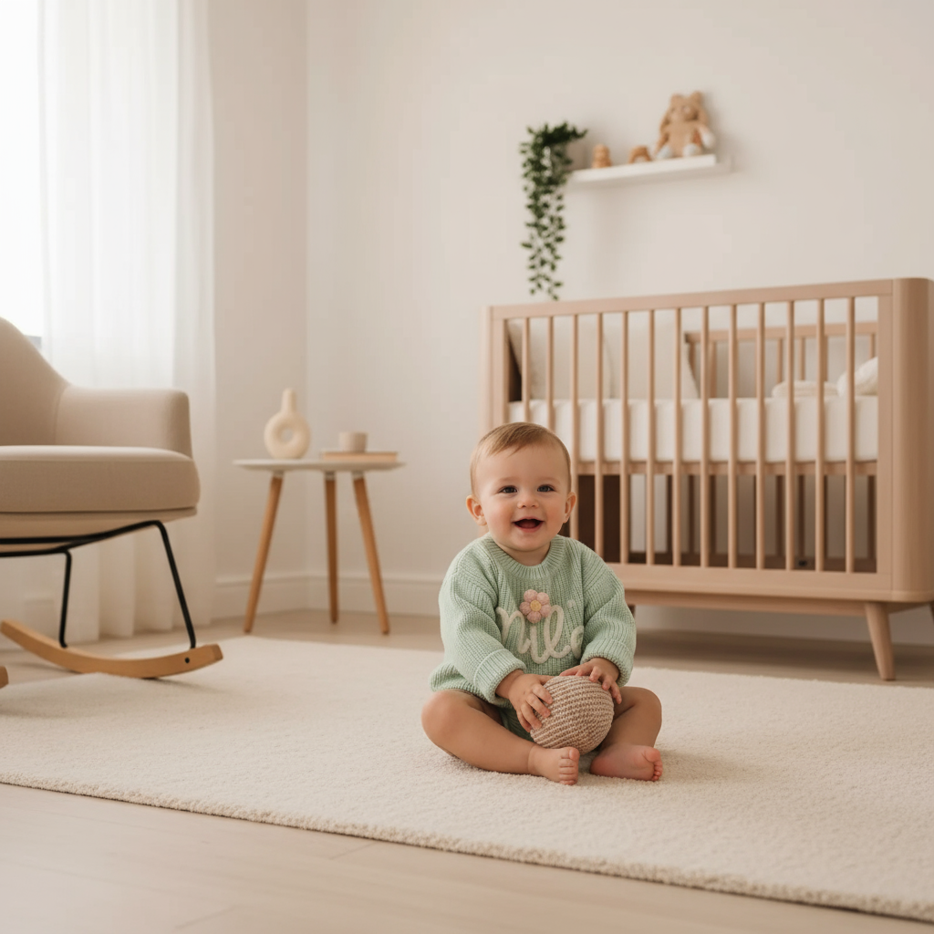Baby boy in nursery - playing
