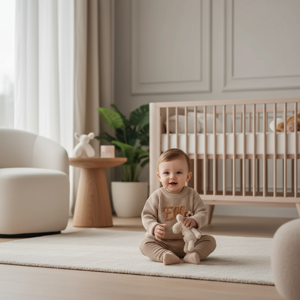 Baby boy in nursery - playing