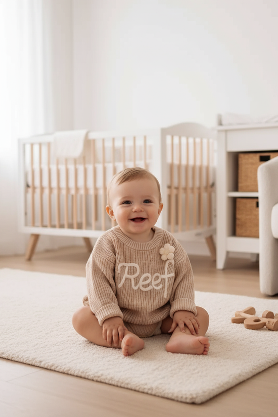 Baby boy in nursery - sitting