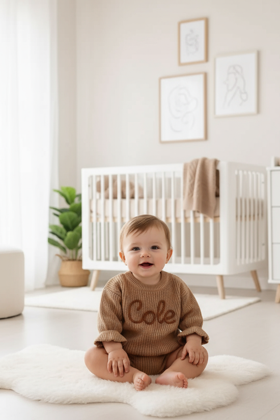 Baby boy in nursery - sitting